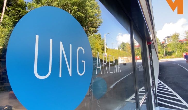 I dag vart dørene til Ung Arena åpna for ungdomen. Foto: Skjermskot.