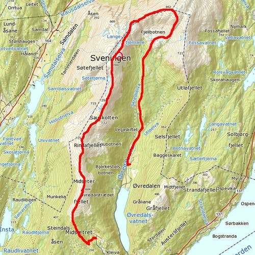 Her gjekk turen (kart: ut.no)