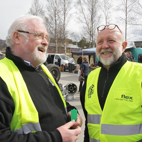 Øyvind Tøsdal og Gustav Bahus frå arrangør Os Skysslag. (Foto: KVB)