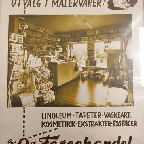 Haldor Øvredal starta Os Fargehandel i 1952. (Privat foto)