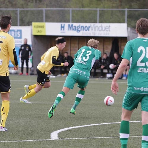 Håkon Kvittingen sette inn 1-0 med venstrefoten i 12. minutt. (Foto: KVB)