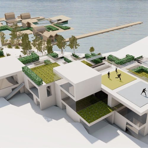 Fjordparken med 25 terrasserte bustader (ill: April Arkitekter)