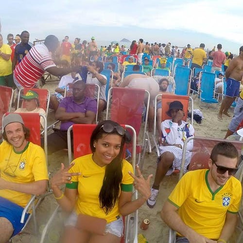 Fifa Fan Fest hadde nesten like mykje å by på som Maracana. (Privat bilde, foto: Kristoffer Tysseland)