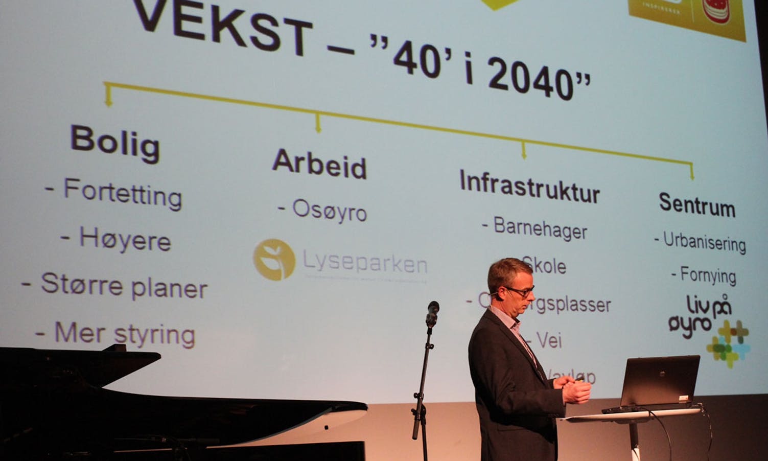 Ordførar Terje Søviknes fortalde om utfordringane med veksten fram mot 2040 (foto: AH)