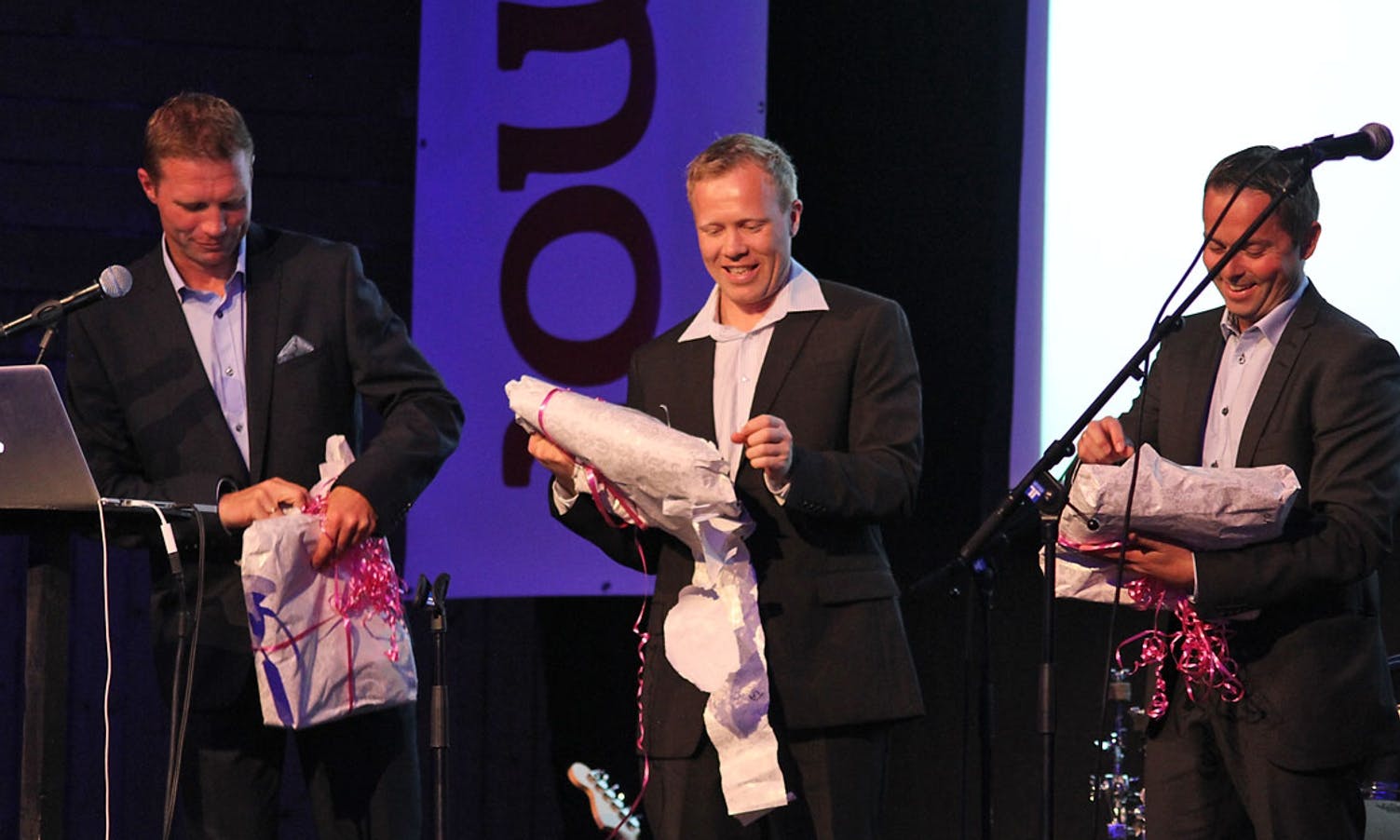 Jan Frode, Tor-André og Odd Arne Larsen, her under MX-jubileet i 2012. (Foto: Kjetil Vasby Bruarøy)