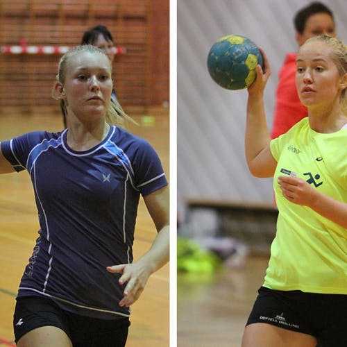 16-åringane Anna Lekven Kolskogen (t.v.) og Astrid Hilland Lærum kan få debten sin i 2. divisjon denne sesongen. (Foto: Kjetil Vasby Bruarøy)