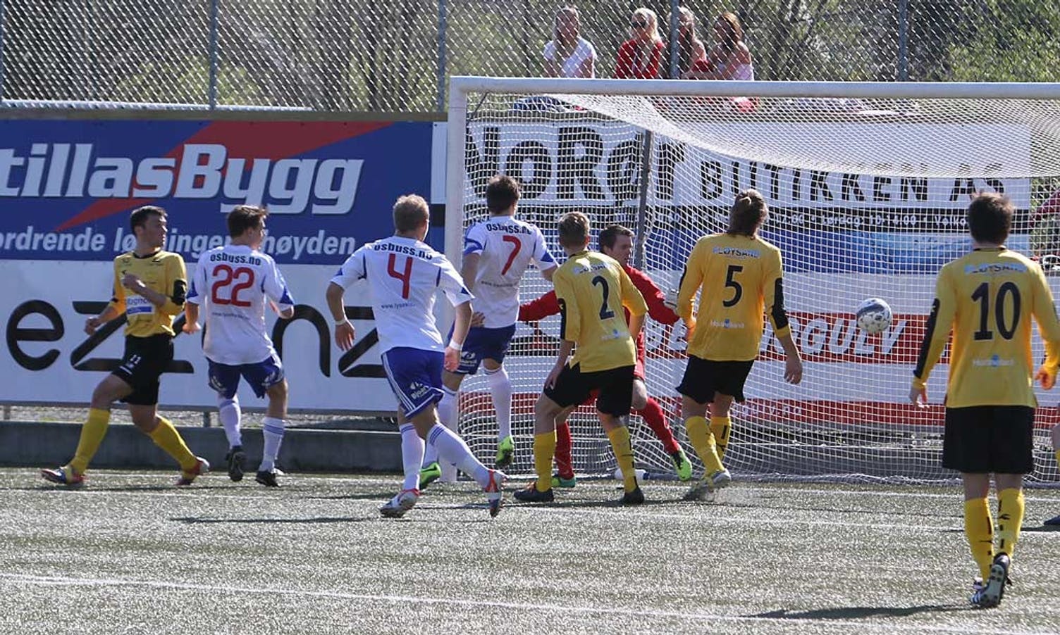 0-1 etter innlegg på frispark nær cornerflagget. (Foto: KVB)