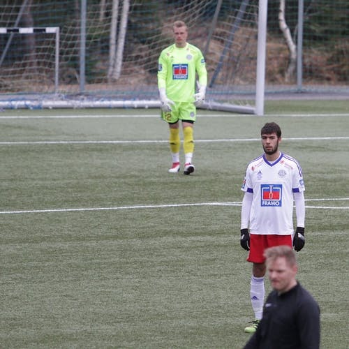 Matos (bildet) og Pedersen sørgja for 3-1-leiing i 2. omgang. (Foto: KVB)