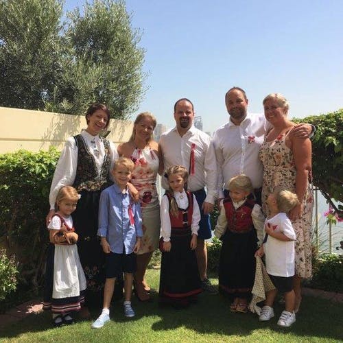 Familien Arentzen i Dubai.