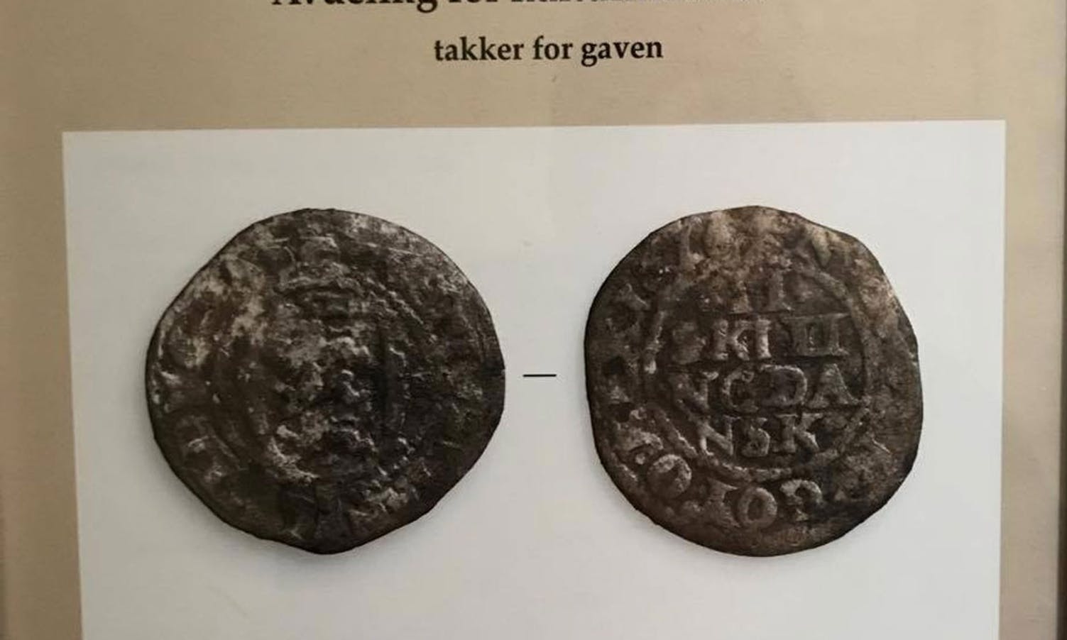Stal 400 år gamal mynt