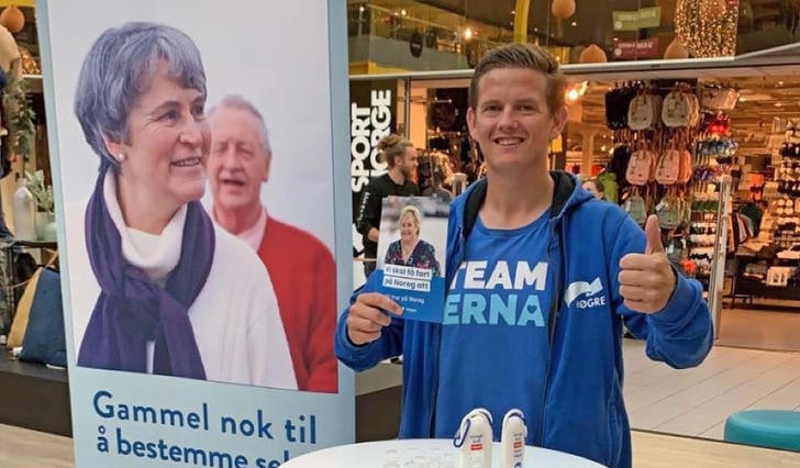 Brimsholm i valkampen i 2021. (Foto: Høgre)