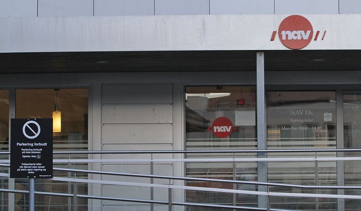 Nav-kontoret i Brugata i Os sentrum. (Arkivfoto: Kjetil Vasby Bruarøy)