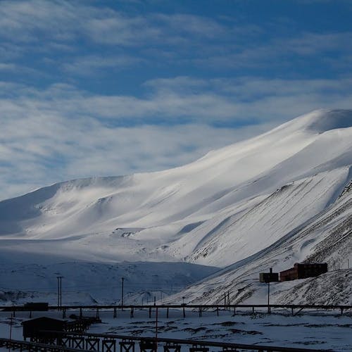 Turen starta opp Longyearbreen rett bak Longyearbyen (foto: AH)