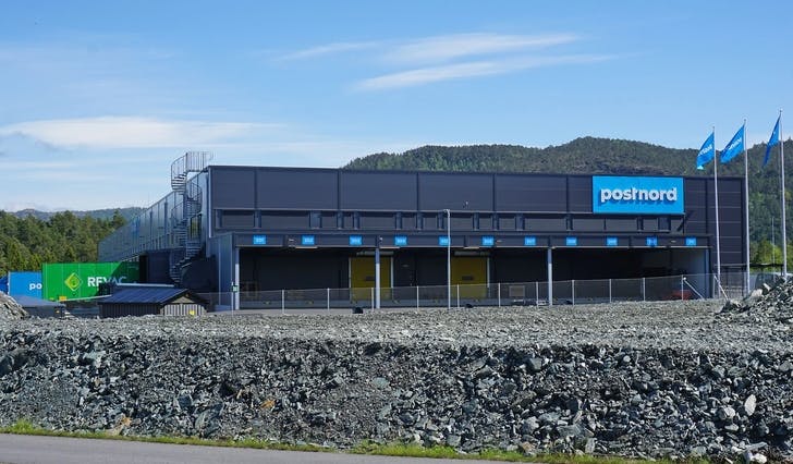 PostNord sin terminal i Lyseparken vest var ferdig 1. februar i år, her fotografert i juni i år. (Foto: Kjetil Vasby Bruarøy)
