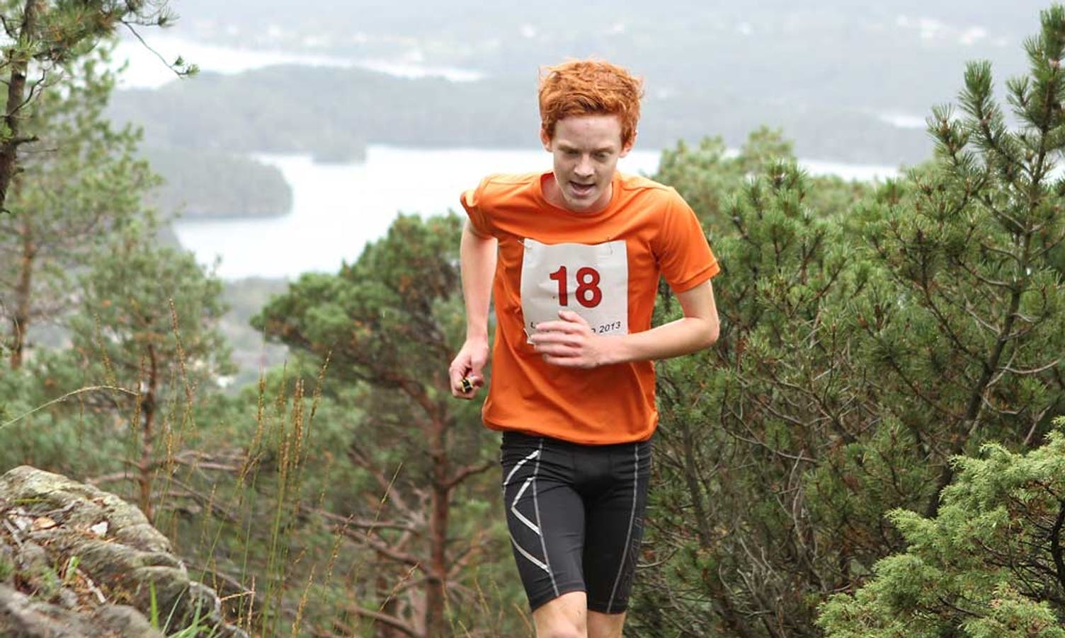 Øyvind Odland kom på 9. plass i klassen 16-17 år (her i Liafjellet Opp 2013). (Foto: KVB)