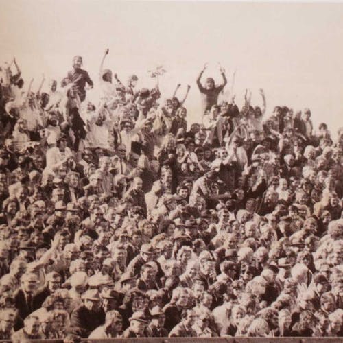Cupkampen mot Brann i 1974 lokka heile 9.000 til Kuventræ. (Foto: Os Turn)