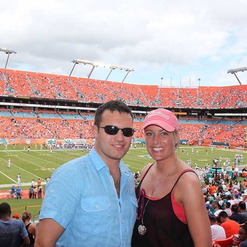 I Miami blei det også NFL-kamp. (Privat foto)