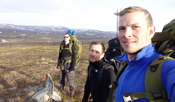 Patrik, Jon og Trygve - Norge på langs til fots 2016.
