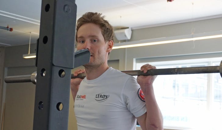 Sverre Lunde Pedersen, her i trening før OL 2022. (Foto: Kjetil Vasby Bruarøy)
