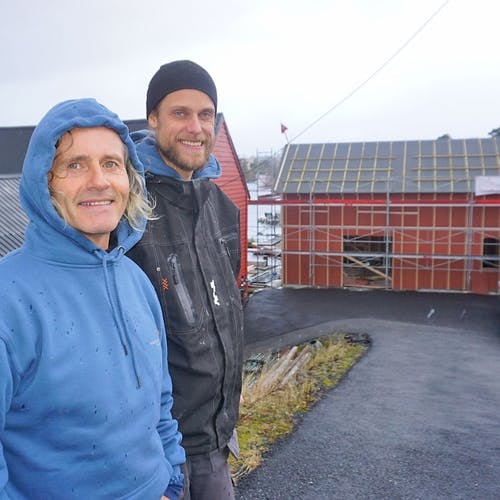 Leif Østrem og Karsten Wangberg leiar arbeidslaget. (Foto: Kjetil Vasby Bruarøy)