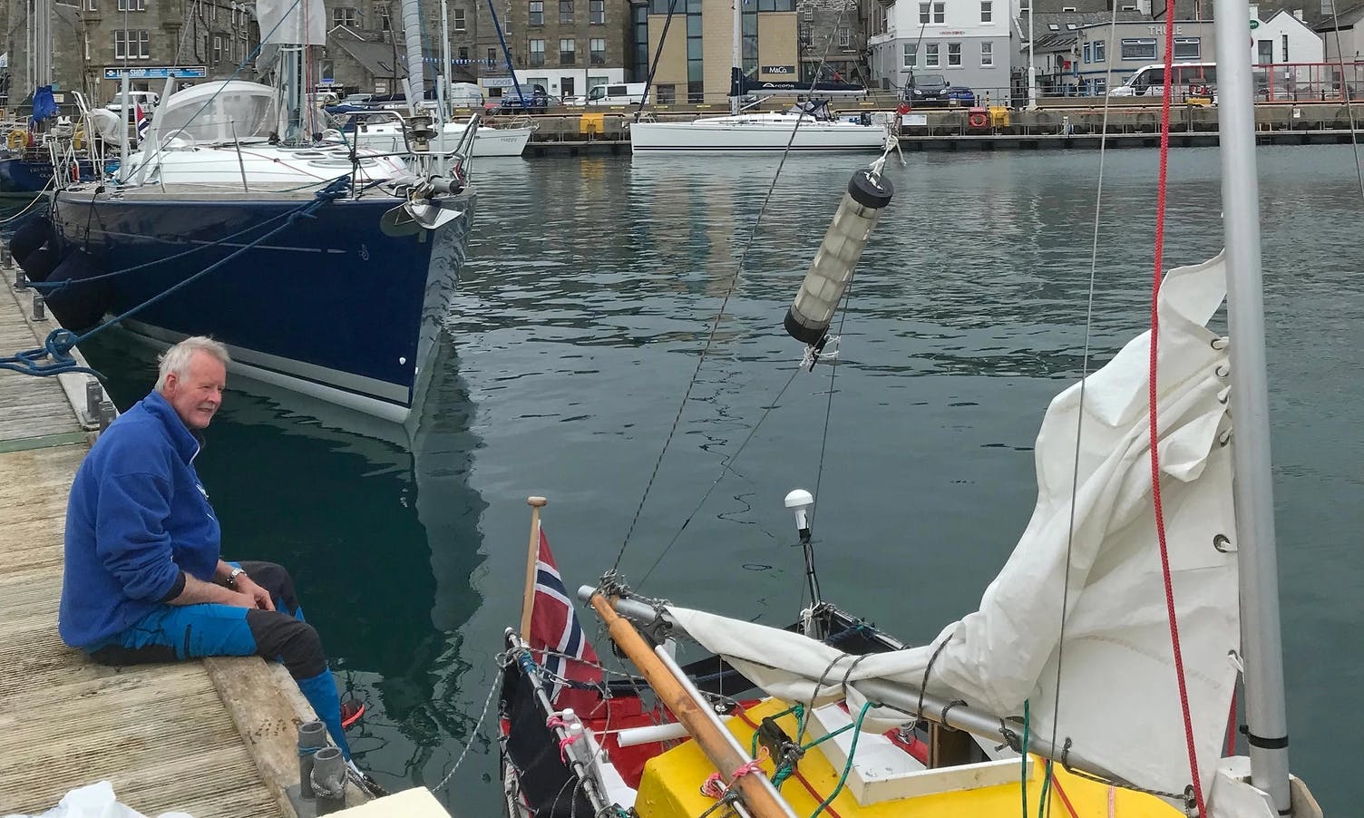 Noreg-Shetland i 12 fot: Audun er framme i Lerwick