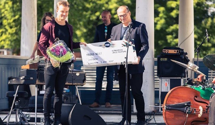 Marius Neset fekk Kongsberg Jazzfestival sin store pris onsdag (privat foto)