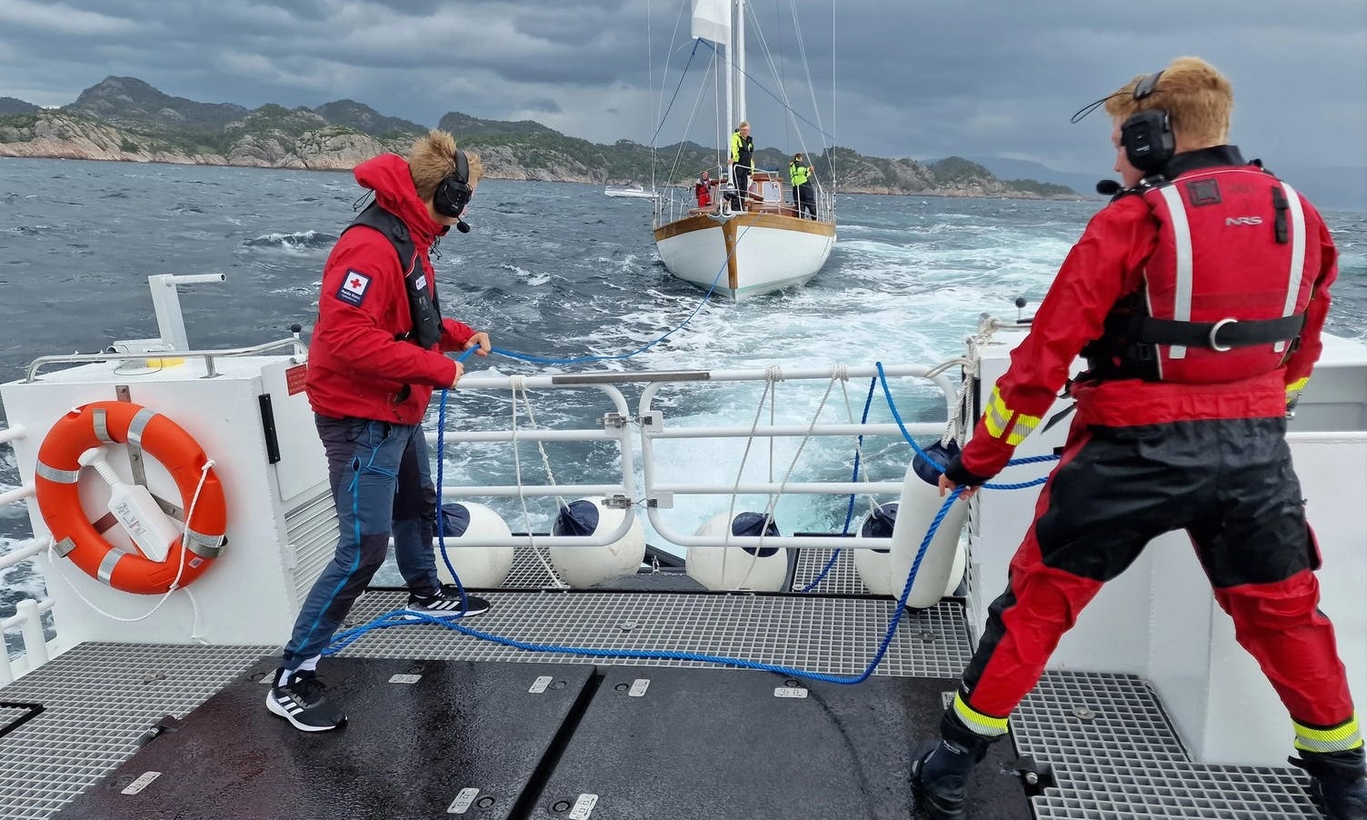 Ny Røde Kors-båt på oppdrag i Korsfjorden