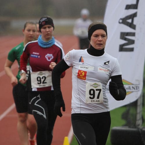 Merete Helgheim gjekk rett i tet og blei noregsmeister på 5000 meter (foto: AH)
