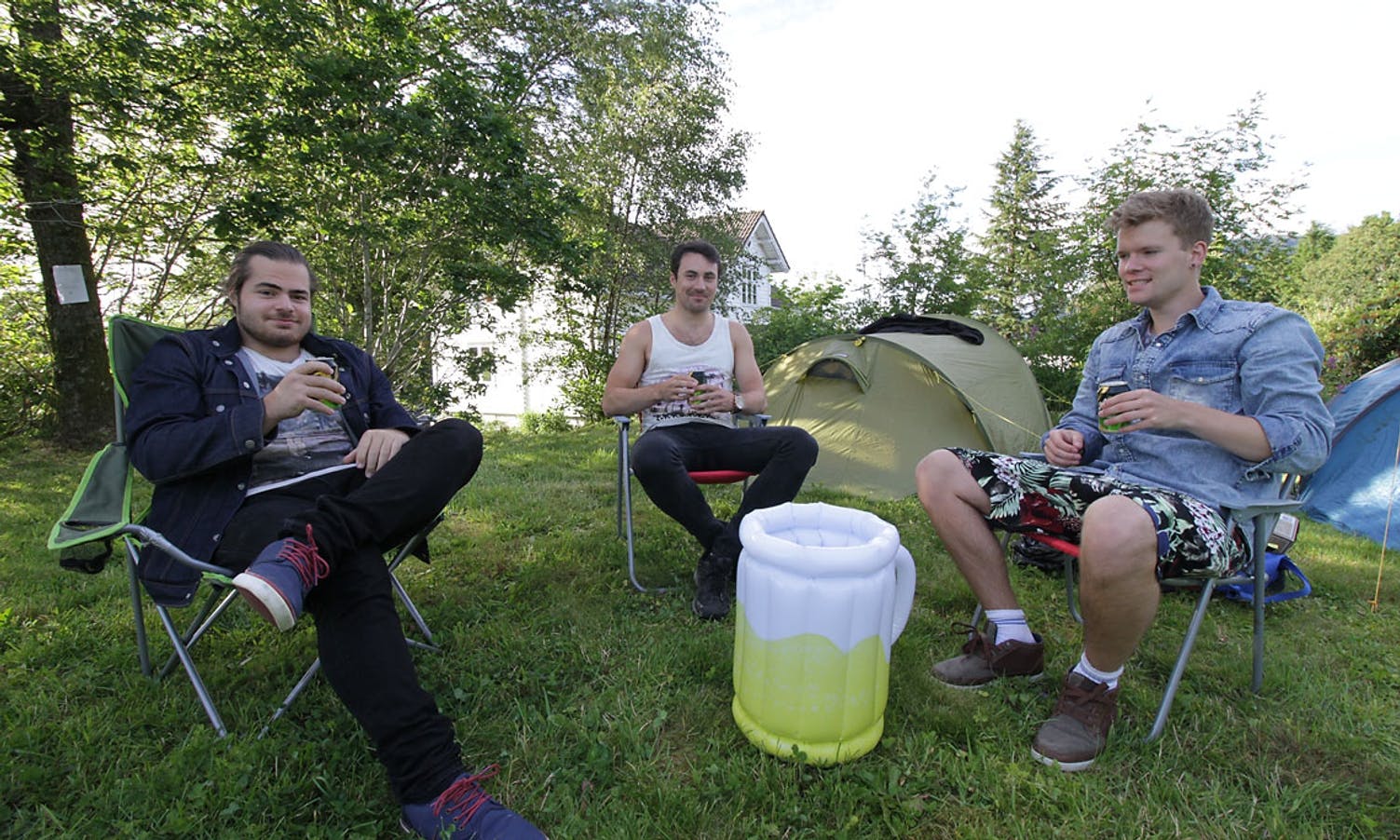 God stemning på Kuven Farm Camping før festivalen i fjor. (Foto: KVB)