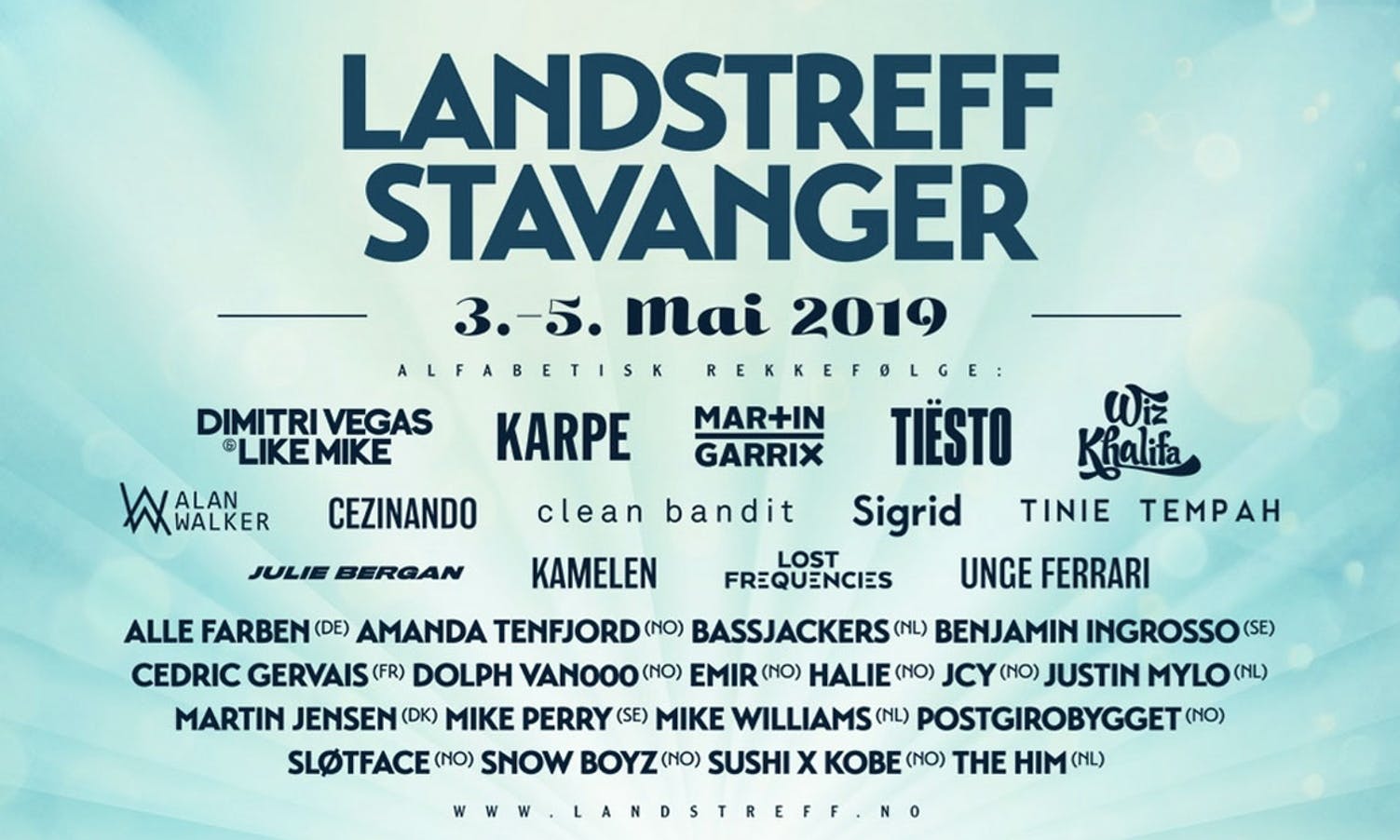 Artistane som skal spela på Landstreff Stavanger (landstreff.no)