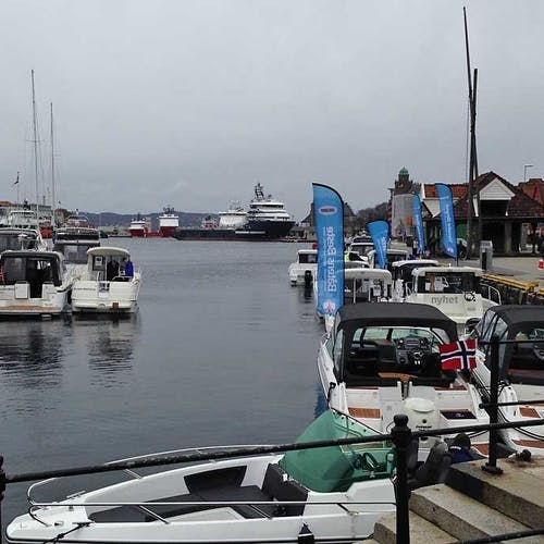 Mobil, flytande båtmesse, Vpgen i Bergen 2014.