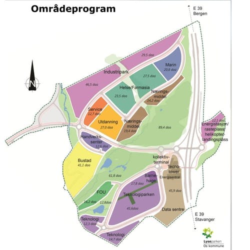 Områdeplan for Lyseparken presentert av ABO i april.