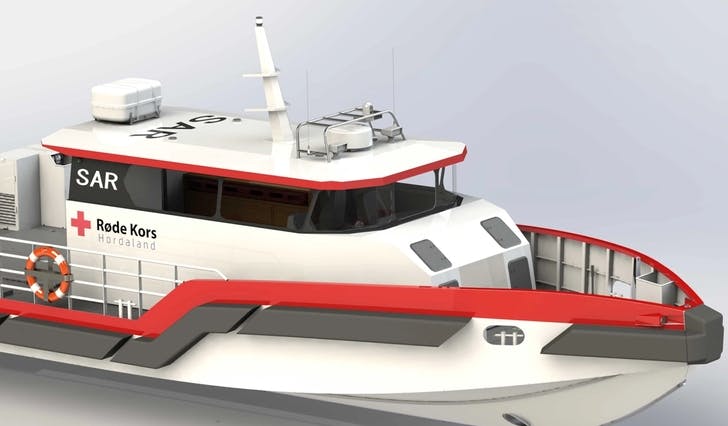 Mare Safety AS bygger ny båt til Røde Kors Hordaland.