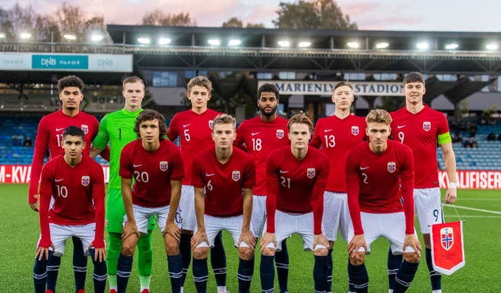 U21 før kampen mot Estland (Foto: NFF/Jon Olav Nesvold)