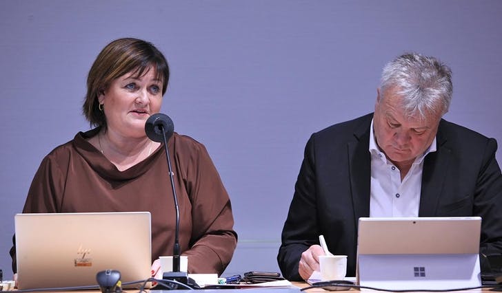 Ordførar Trine Lindborg (Ap) og varaordførar Mikal Leigland (Sp). (Arkivfoto: Kjetil Vasby Bruarøy)