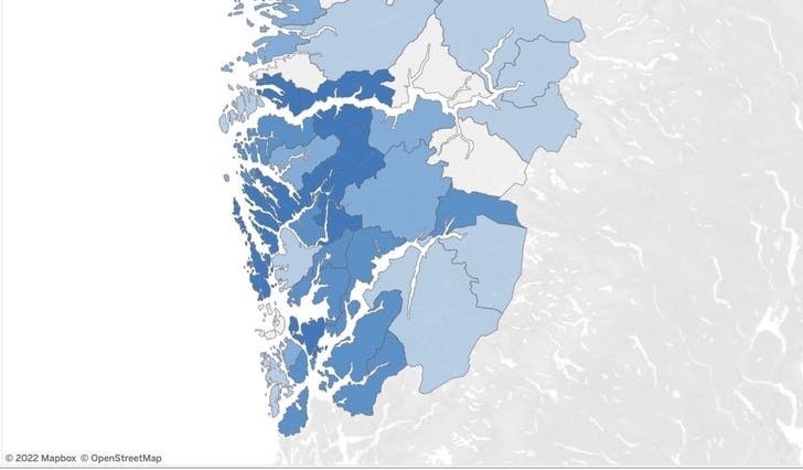 NAV VESTLAND: Sjukefråværet på Vestlandet er høgare enn i resten av landet. (Skjermdump: www.nav.no)