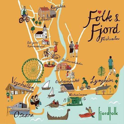 Oda Valle har illustrert folkelivet Fjordfolk vil skapa.