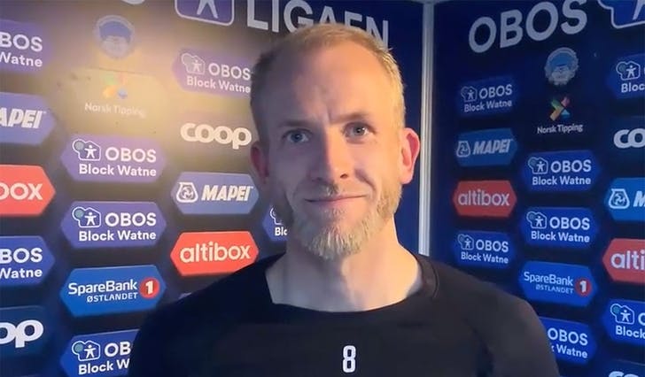 Vegard Leikvoll Moberg i videointervju etter kamp. (Skjermbilde, foto: kil.no)