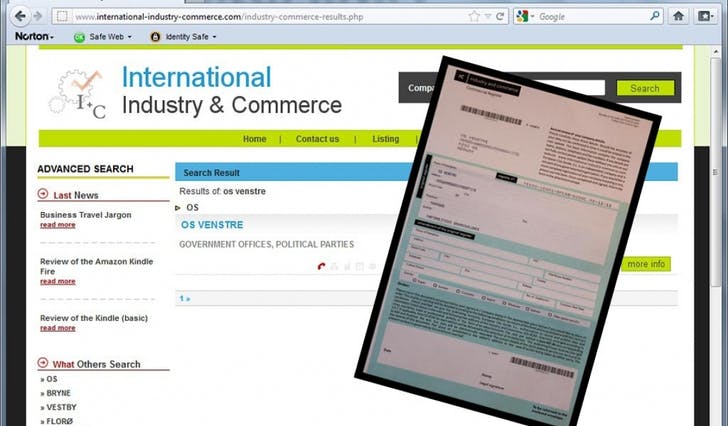 Avtalen kom i posten direkte til Terje Hatvik. I bakgrunnen skjermskot av oppføringa i registeret (fotomontasje: Andris Hamre)