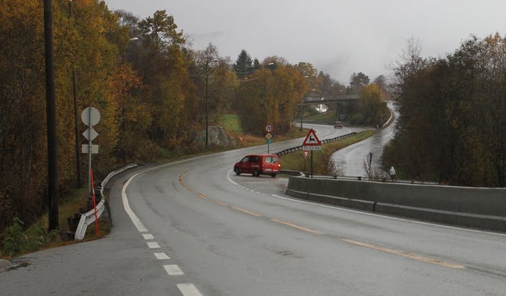 Det er ikkje aktuelt å utvida krysset på E39 ved Lunde/Lekven for å laga eit avkøyringsfelt (foto: Andris Hamre)