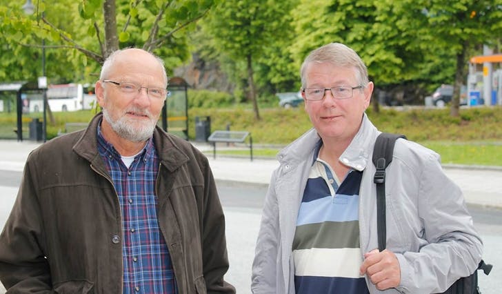 Thorleif Eikeland og Bjørn Solheim i Os Lions er prosjektansvarleg og prosjektleiar for yrkes- og utdanningsmessa på Nore Neset (Foto: Andris Hamre)