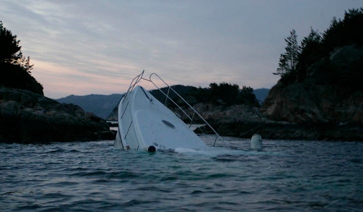 Denne gjekk på land ved Skåtøya for 12 år sidan. Årsaka var ironisk nok at båtførar ramla då han skulle ned i hytta og henta sjøkartet (draftet). (Foto: Kjetil Vasby Bruarøy)