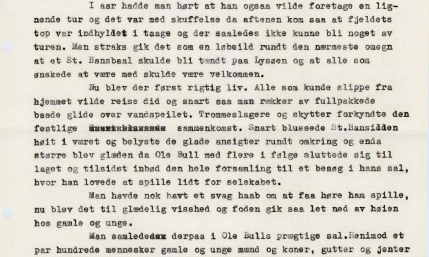 Første side av brevet. Kjelde: Bergen Offentlige Bibliotek