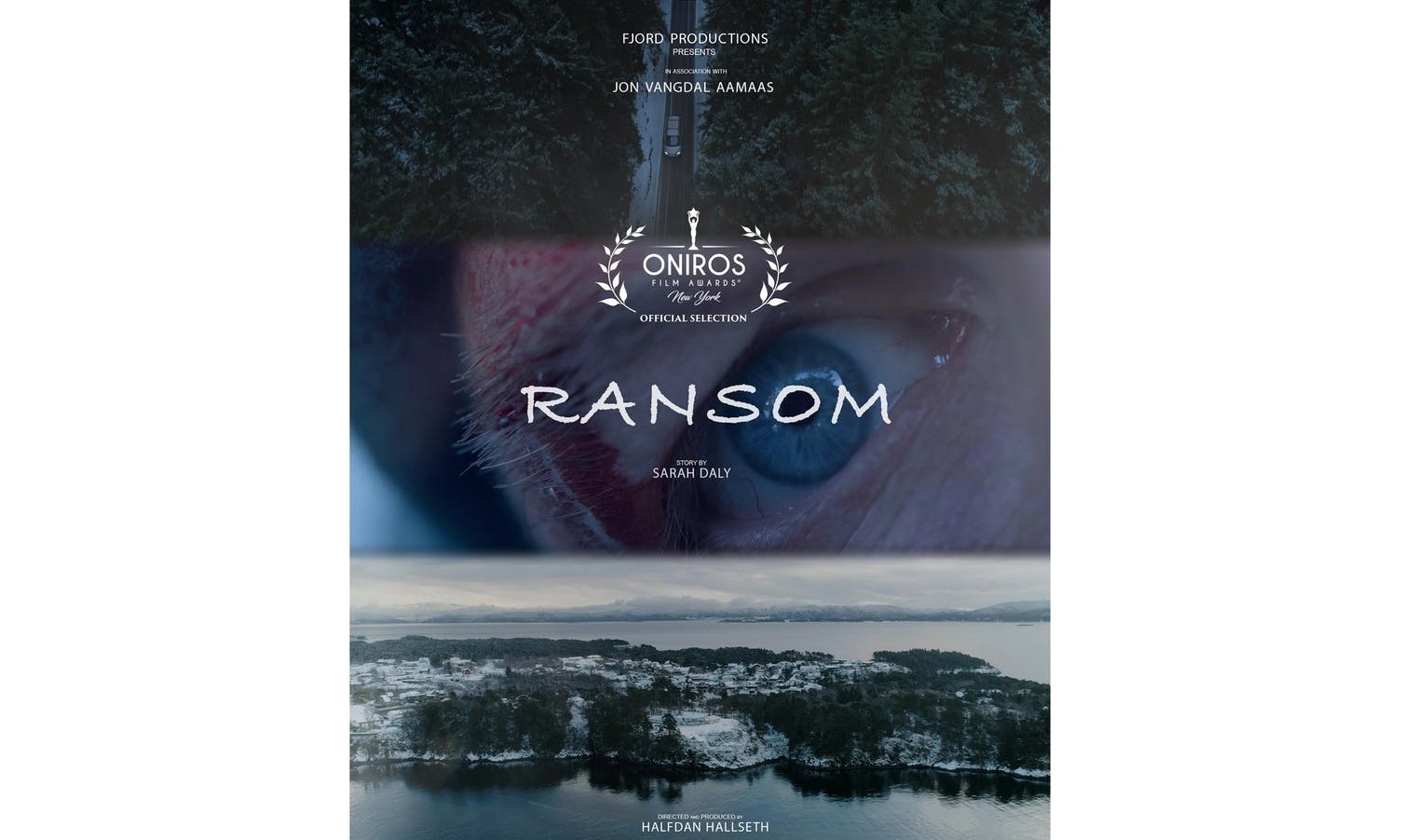 Ransom er spelt inn i blant anna Søre Øyane, der ei jente skal kidnappast frå huset på filmcoveret. (Fjord Productions)