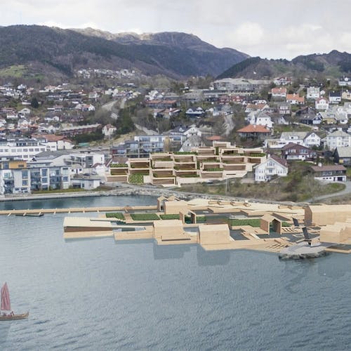 Fjordparken med ei stor aktivitetsbrygge (ill: April Arkitekter)