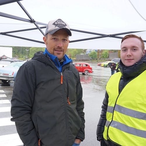 Torleif Solstad og Christian Rafsol i innsjekkinga. (Foto: Kjetil Vasby Bruarøy)