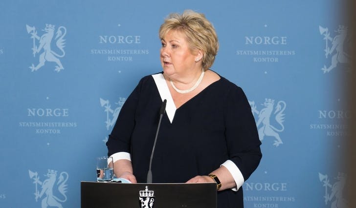 – Mange unge har blitt hardt rammet av pandemien, sa statsminister Erna Solberg torsdag kveld. (Foto: Statsministerens kontor)