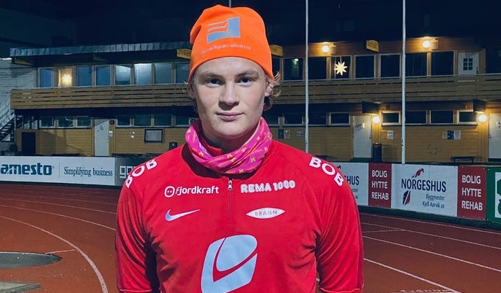 Elias på Kuventræ i januar, etter å ha signert med Brann. (Foto: Ørjan Håland)