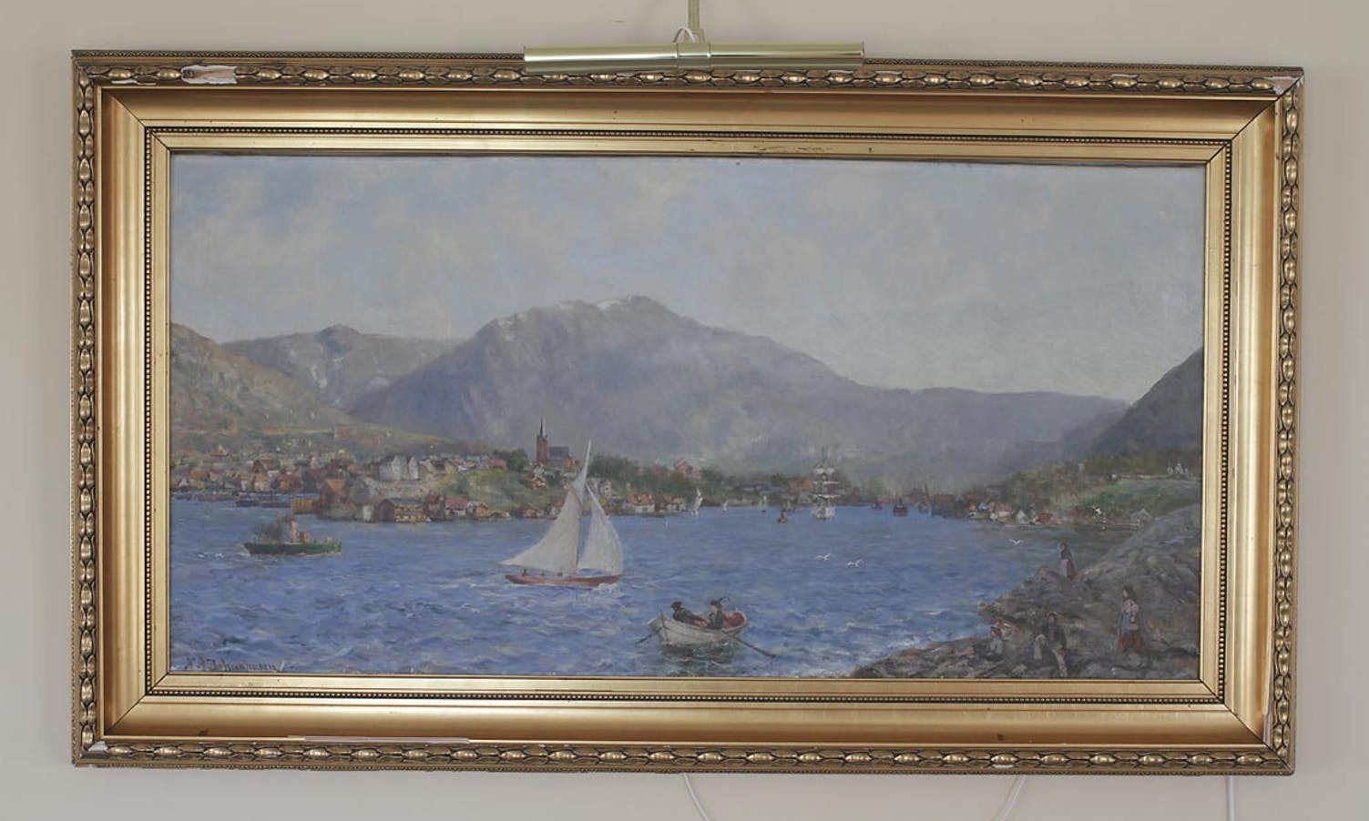 Reksten får i forliket eigarskap til «Bergen sett fra byfjorden» av N. A. Johannessen.