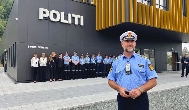 Justisminister Monica Mæland (H) opna i dag Bjørnafjorden politistasjon. (Foto: Ørjan Håland)